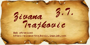 Živana Trajković vizit kartica